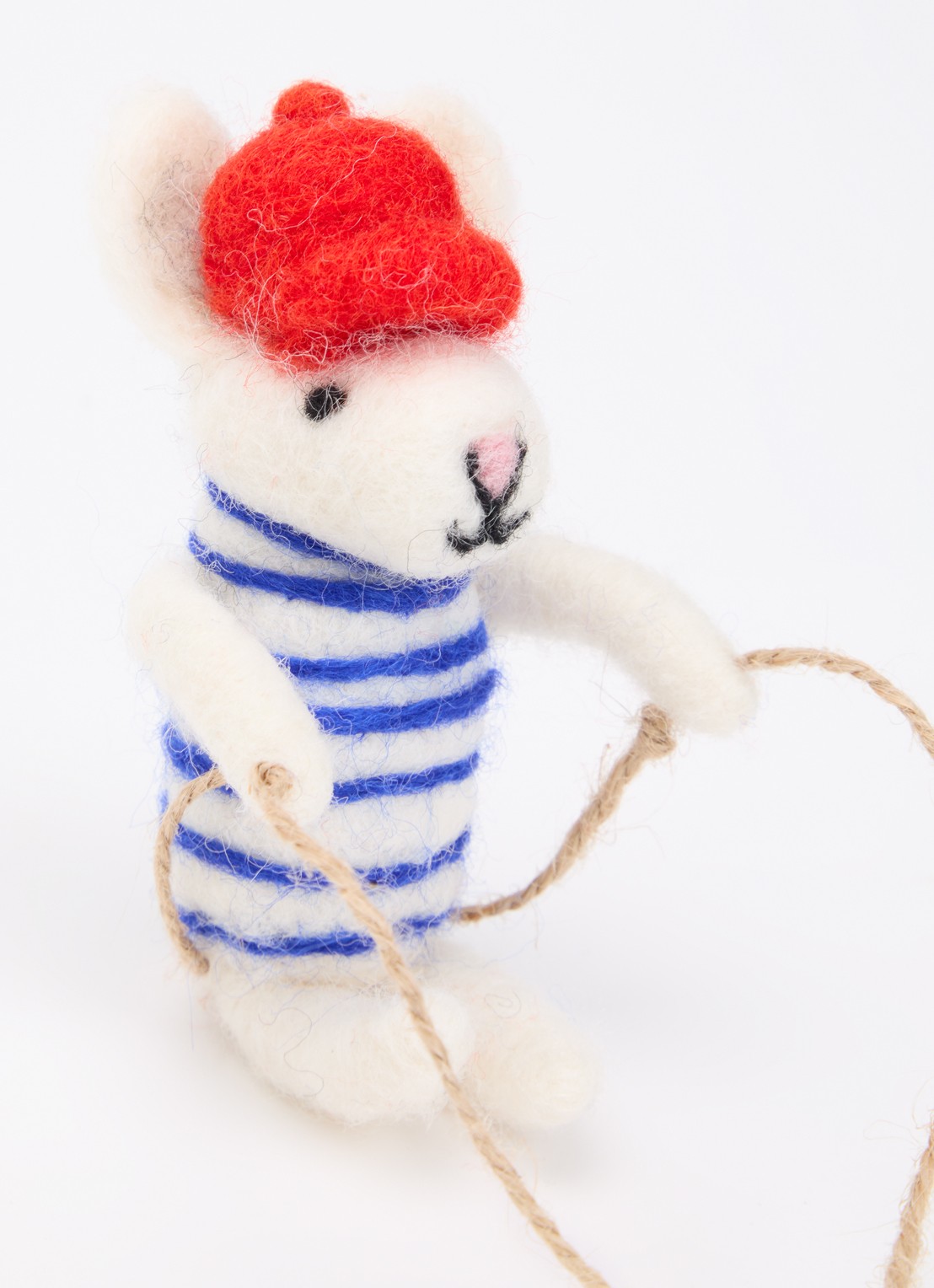 Aveva Rocking rabbit little hangings decoratie - voorkant 2 wit