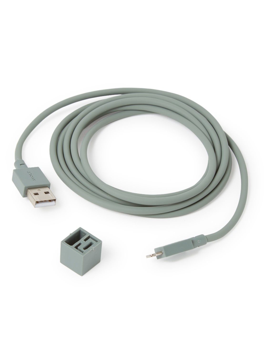 Avolt Cable 1 USB A naar Lighting 1,8 meter - voorkant groen