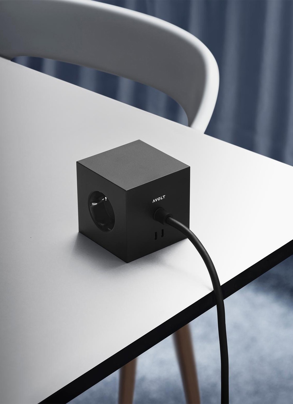 Avolt Square 1 Dual USB-C stekkerdoos 30W - 1,8 meter - detail 3 zwart