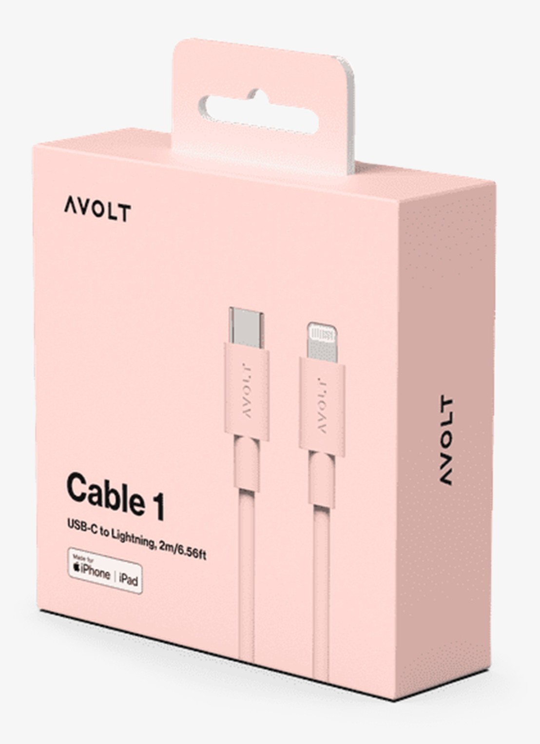 Avolt USB-C to Lightning oplaadkabel 60W - 2 meter - detail 3 roze