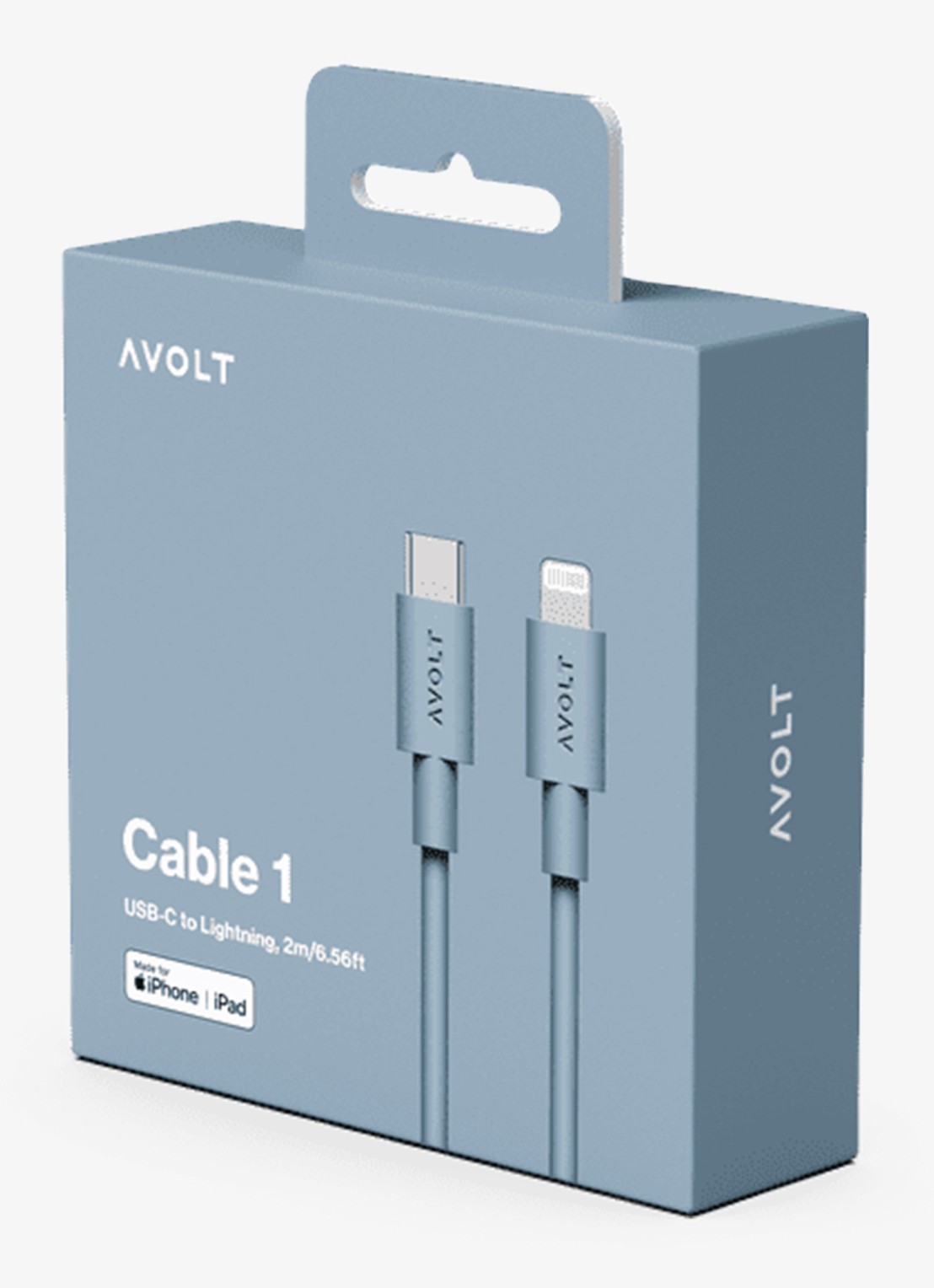 Avolt USB-C to Lightning oplaadkabel 60W - 2 meter - detail 3 blauw