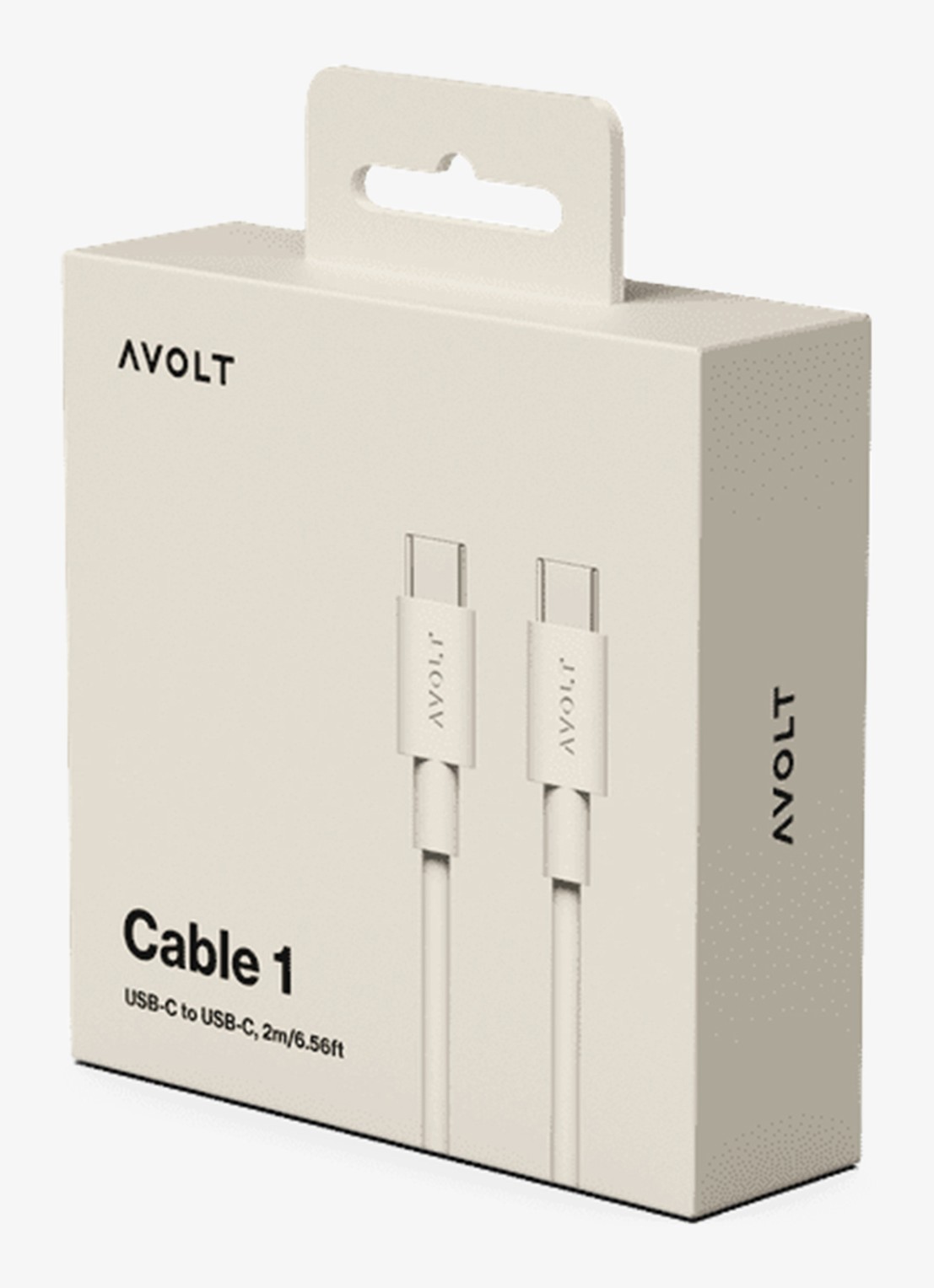 Avolt USB-C to USB-C kabel 100W - 2 meter - detail zand