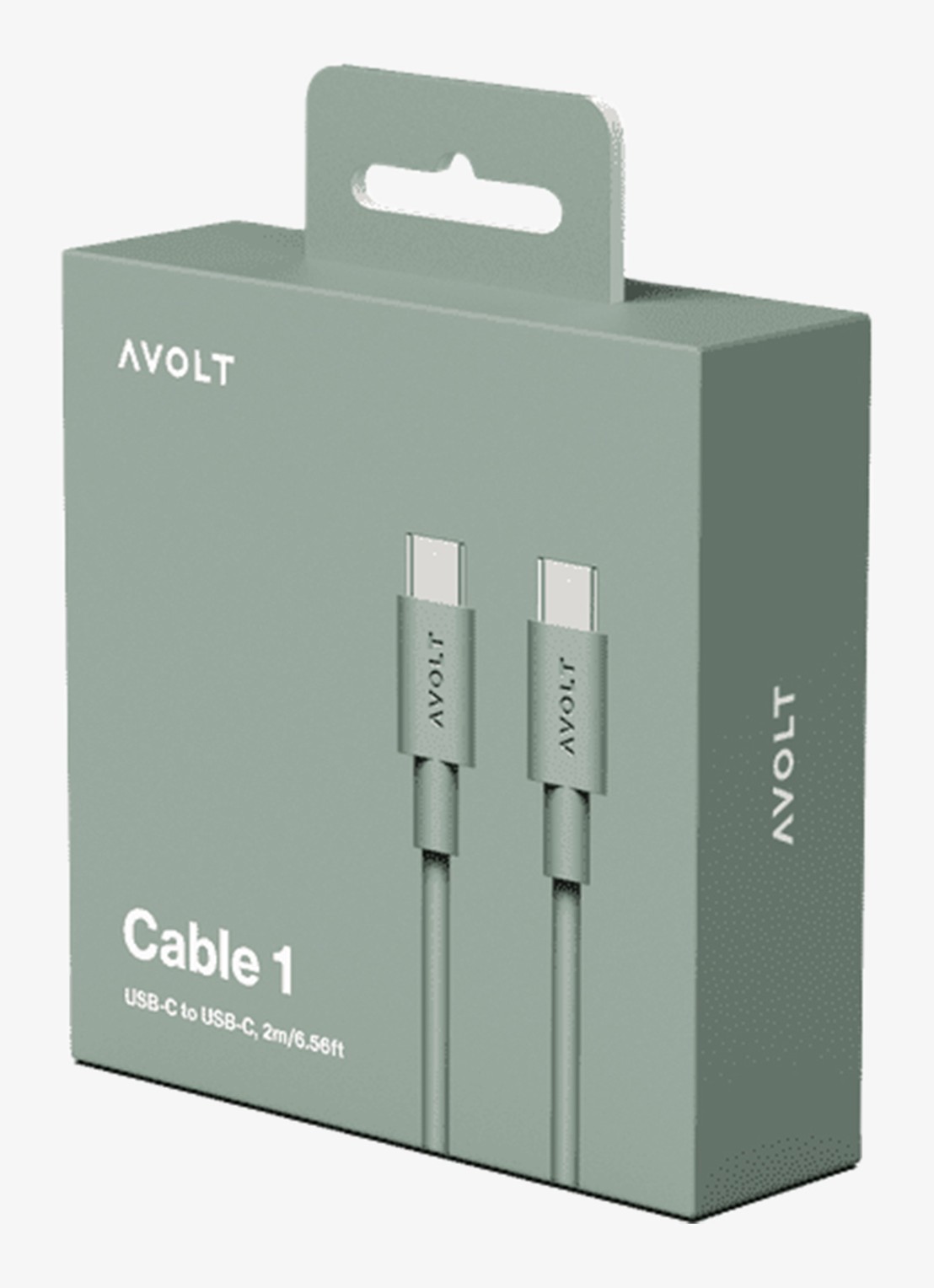 Avolt USB-C to USB-C kabel 100W - 2 meter - detail groen