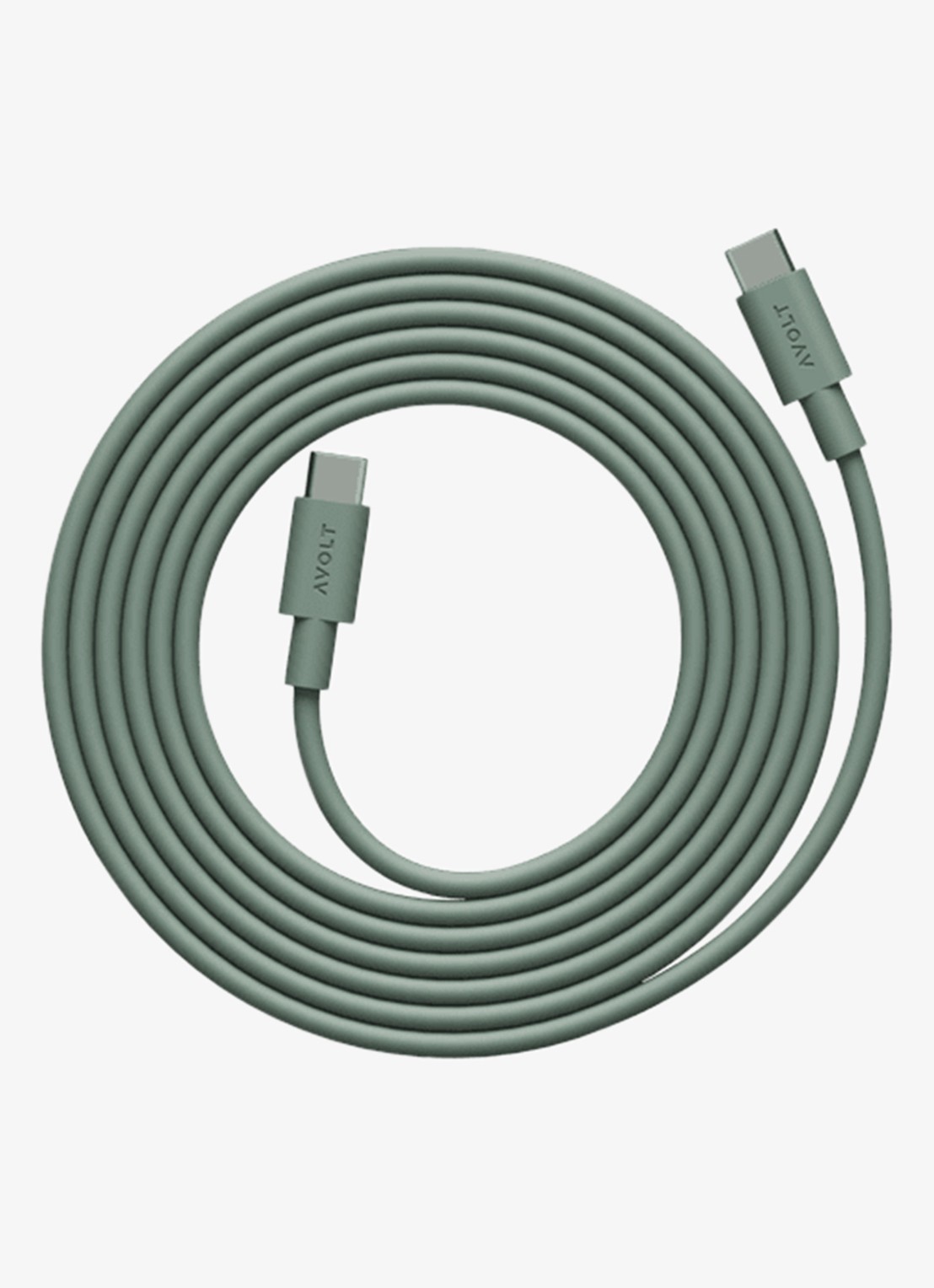 Avolt USB-C to USB-C kabel 100W - 2 meter - voorkant 2 groen