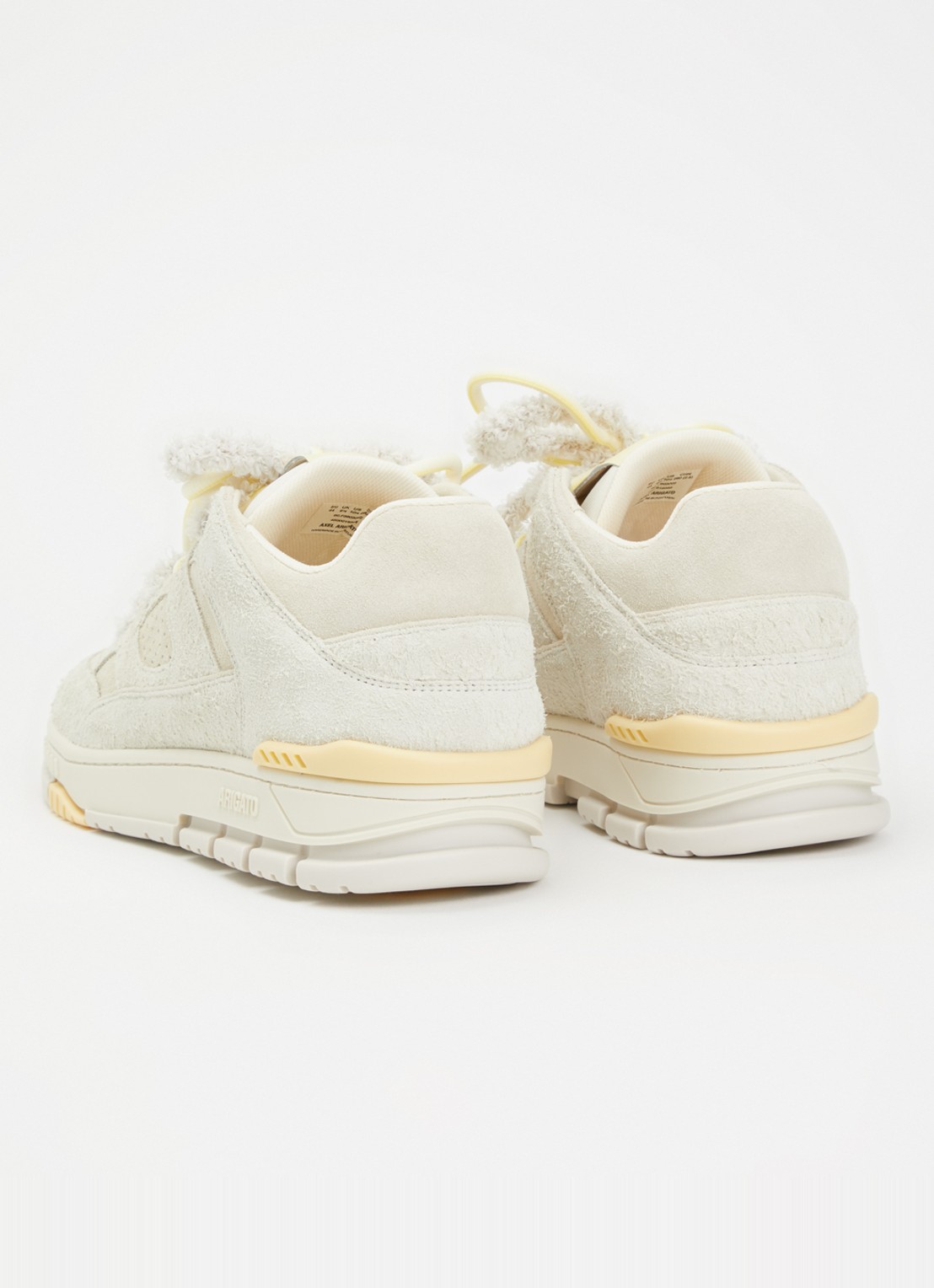 Axel Arigato Area Lo Label sneaker van leer van suède - achterkant 5 beige