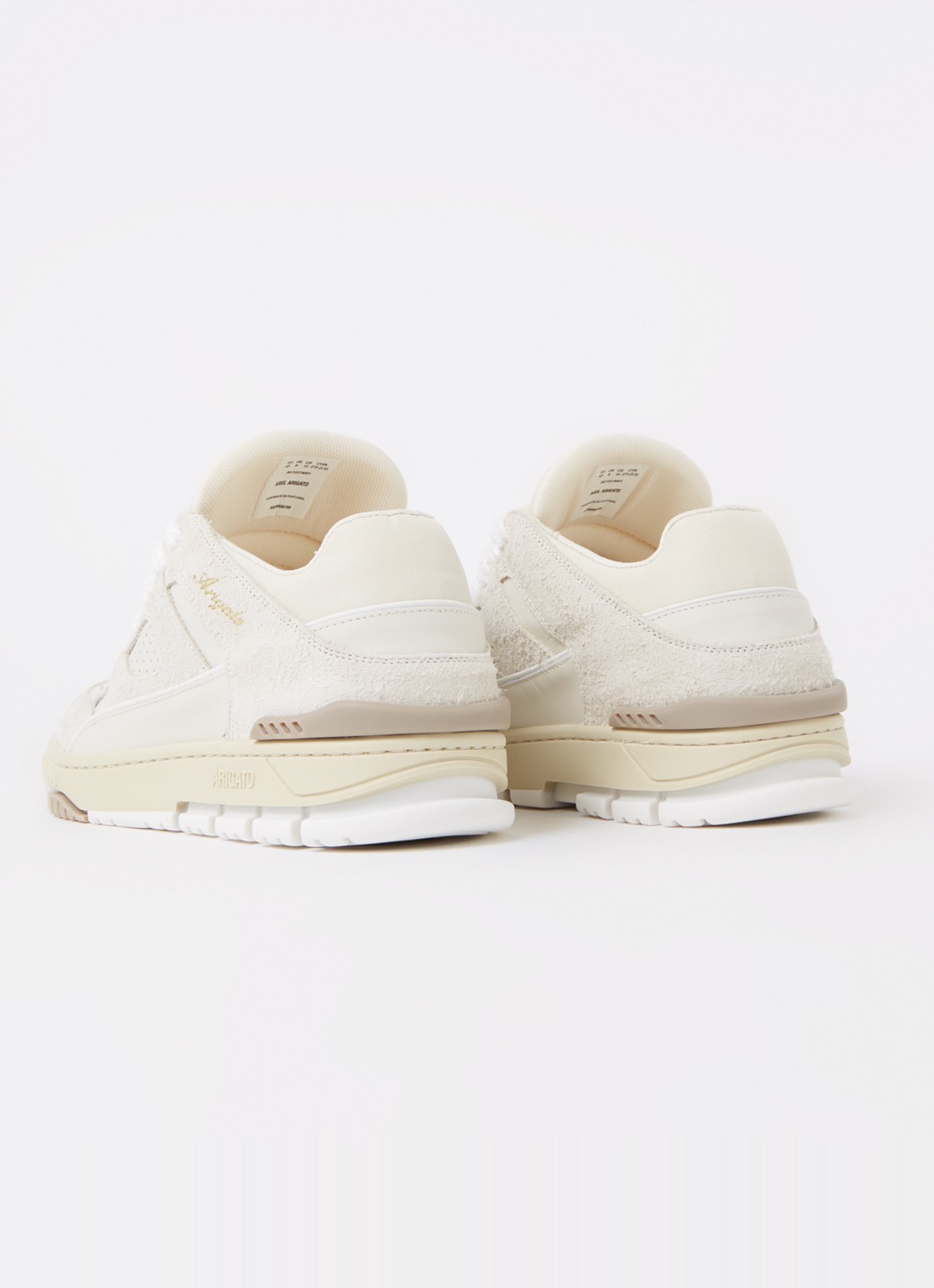 Axel Arigato Area Lo sneaker van leer met suède details - achterkant 6 gebroken wit