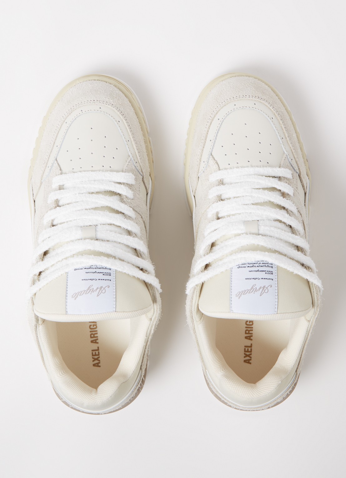 Axel Arigato Area Lo sneaker van leer met suède details - detail 4 gebroken wit
