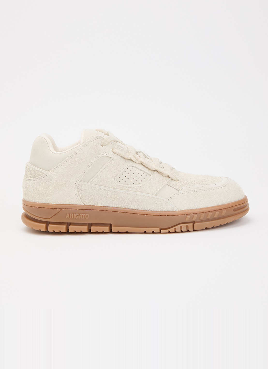 Axel Arigato Area Lo sneaker van suéde met logo  - voorkant gebroken wit
