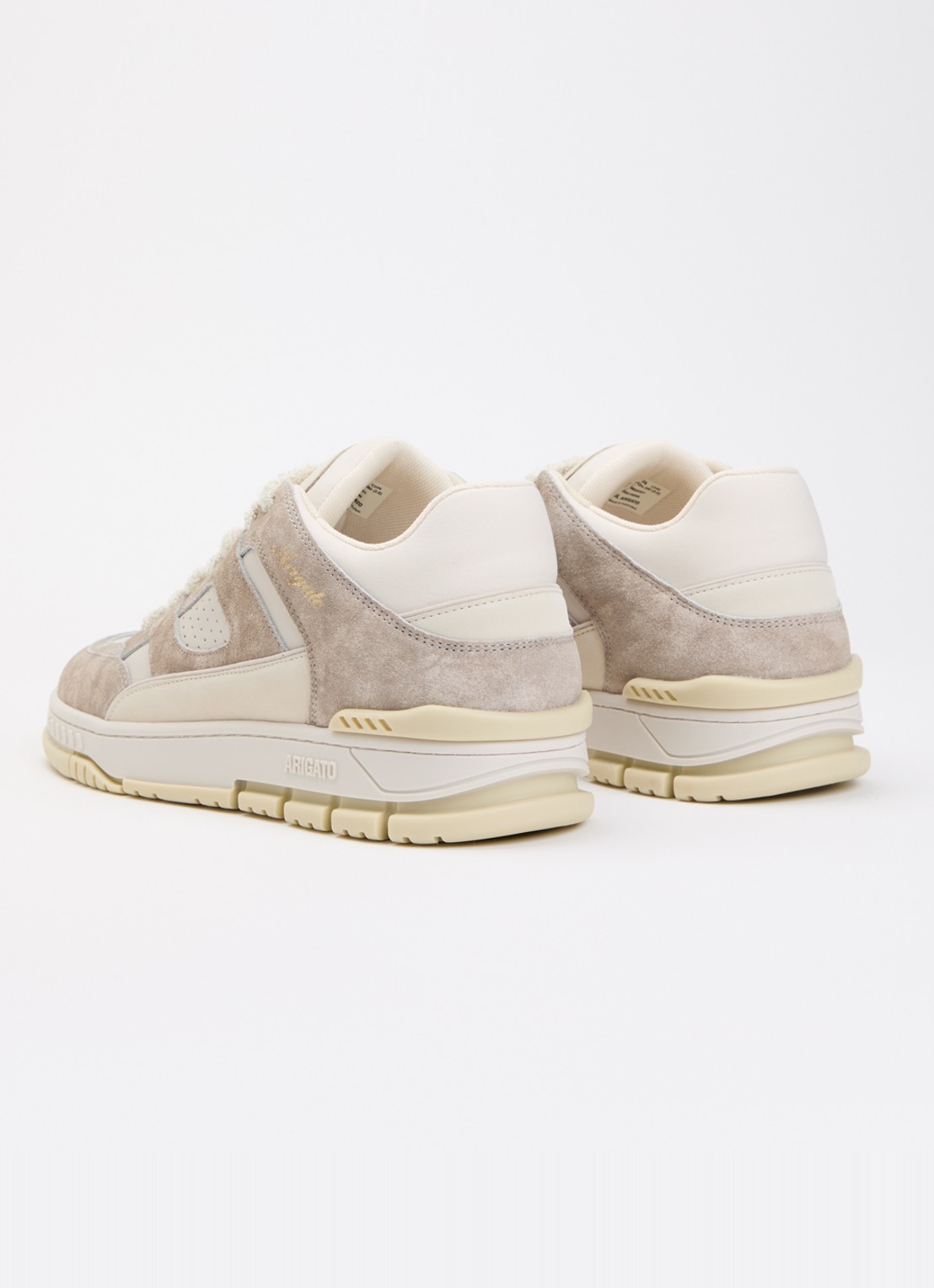 Axel Arigato Area Lo sneaker van suède - achterkant 4 lichtgrijs