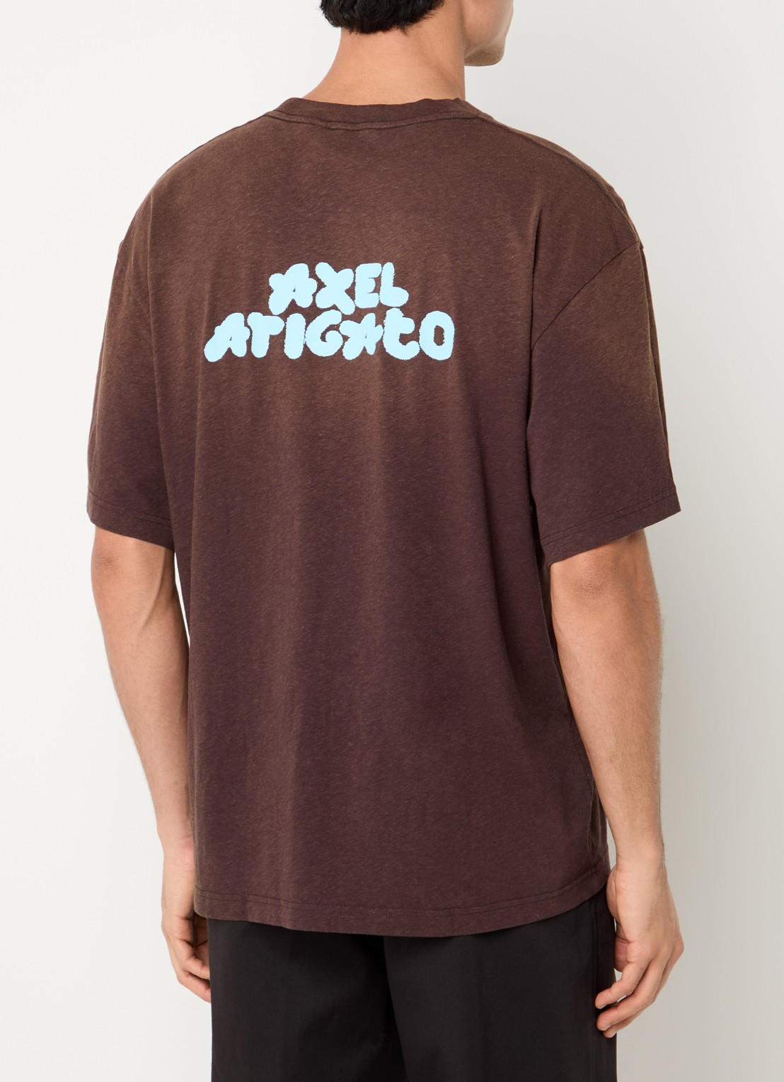 Axel Arigato Bubble T-shirt met backprint - detail 2 donkerbruin