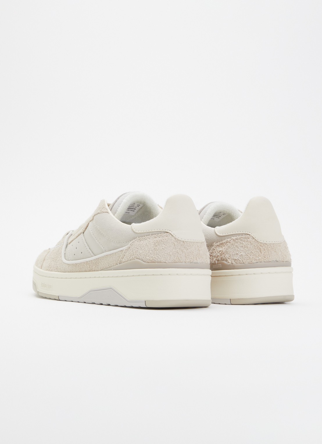 Axel Arigato Clay sneaker van leer met suède details - achterkant 7 donkerbeige