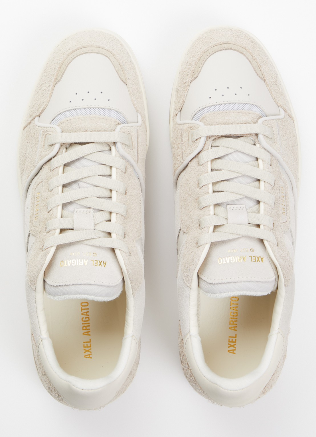 Axel Arigato Clay sneaker van leer met suède details - detail 2 donkerbeige