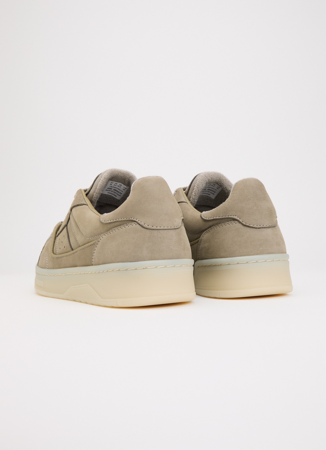 Axel Arigato Clay sneaker van leer - achterkant donkerbeige