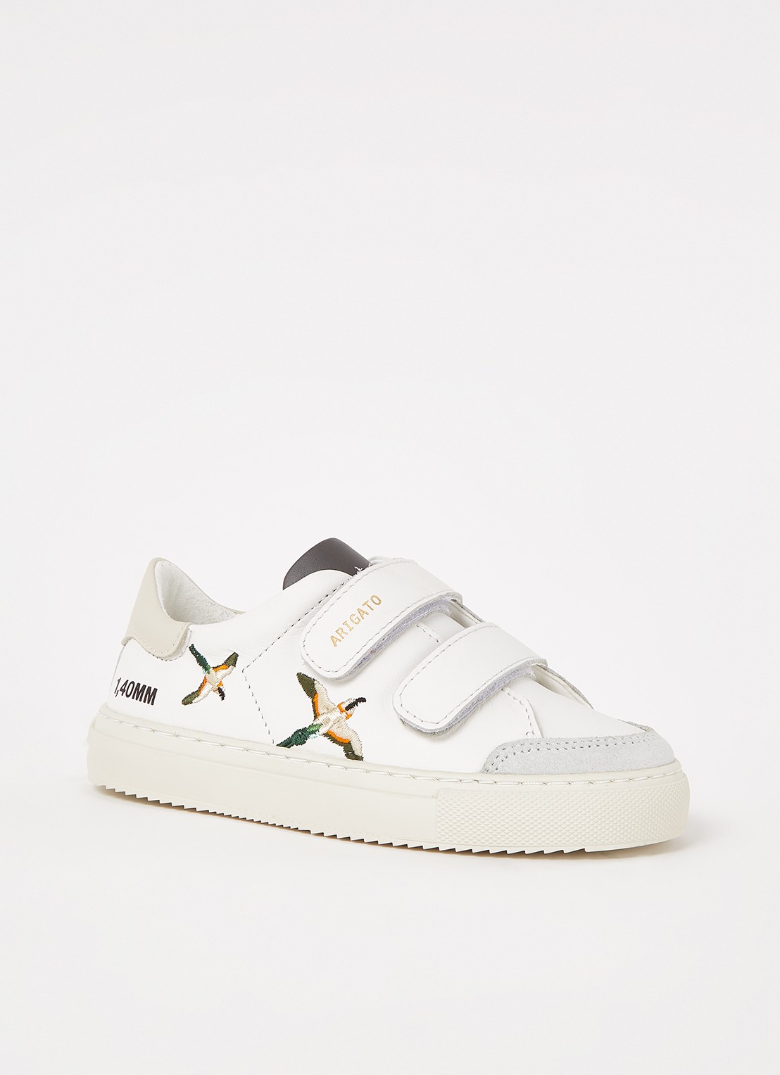 Axel Arigato Clean 90 sneaker van leer met borduring - voorkant 3 wit