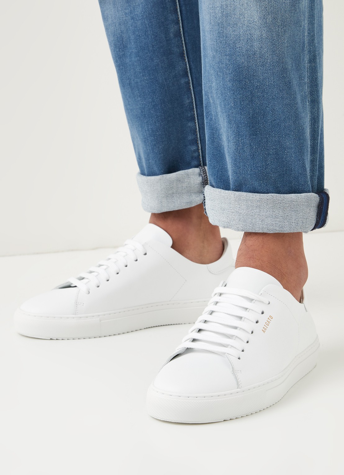 Axel Arigato Clean 90 sneaker van leer - voorkant 2 wit
