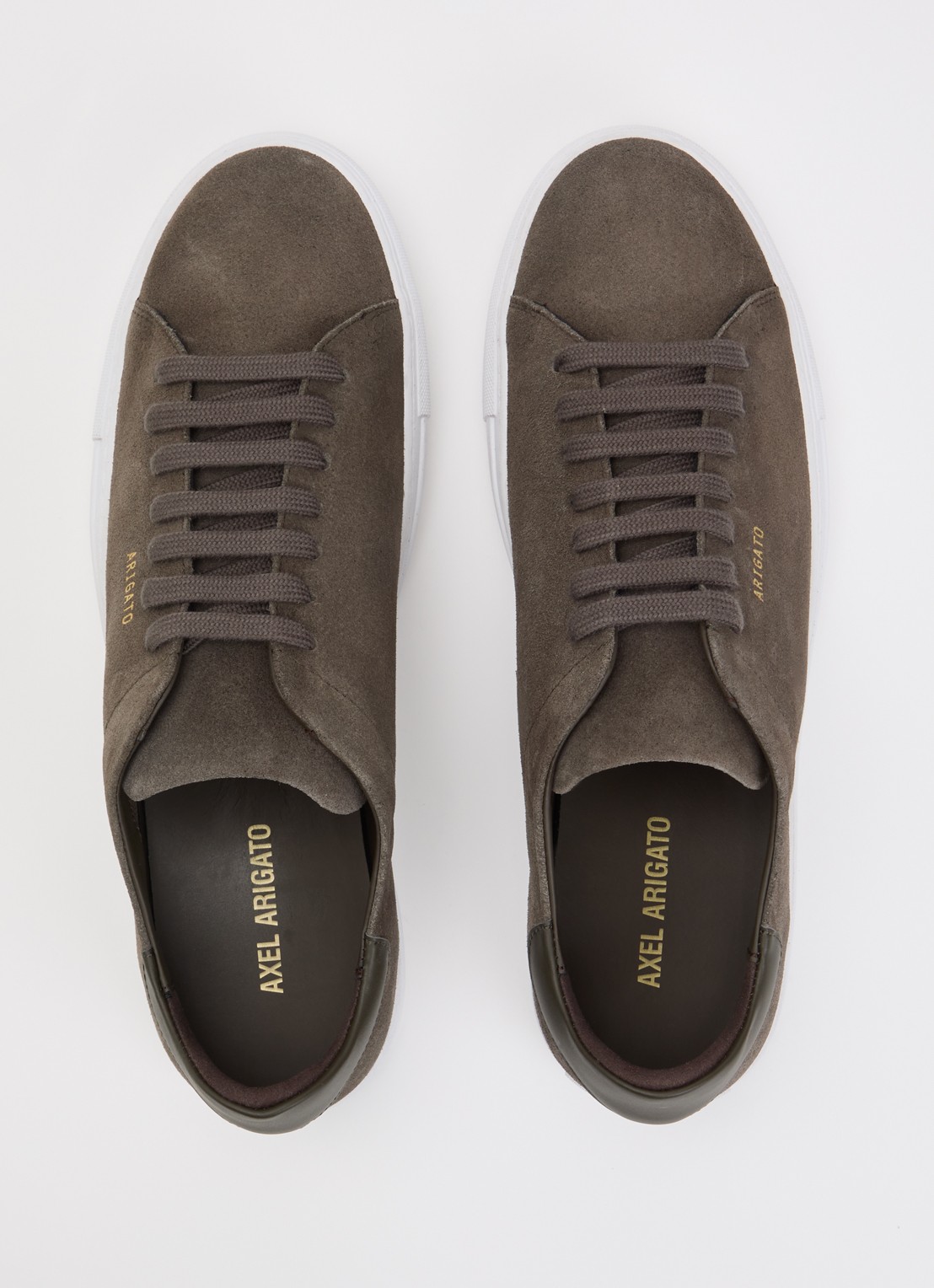 Axel Arigato Clean 90 sneaker van suède met logo - detail 3 donkerbruin