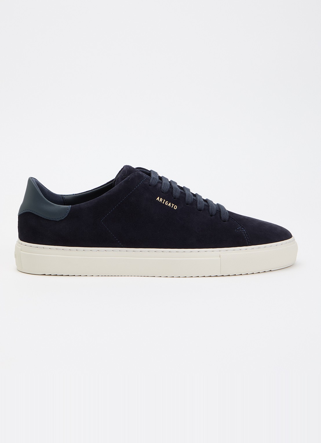 Axel Arigato Clean 90 sneaker van suède met logo - voorkant blauw