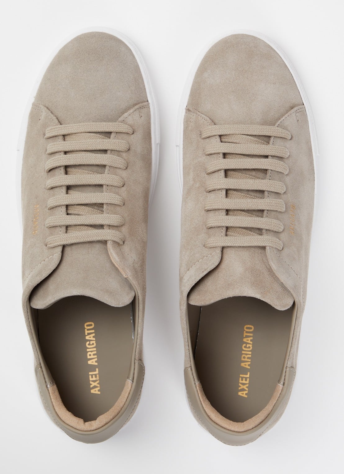 Axel Arigato Clean 90 sneaker van suède - detail 2 donkerbeige
