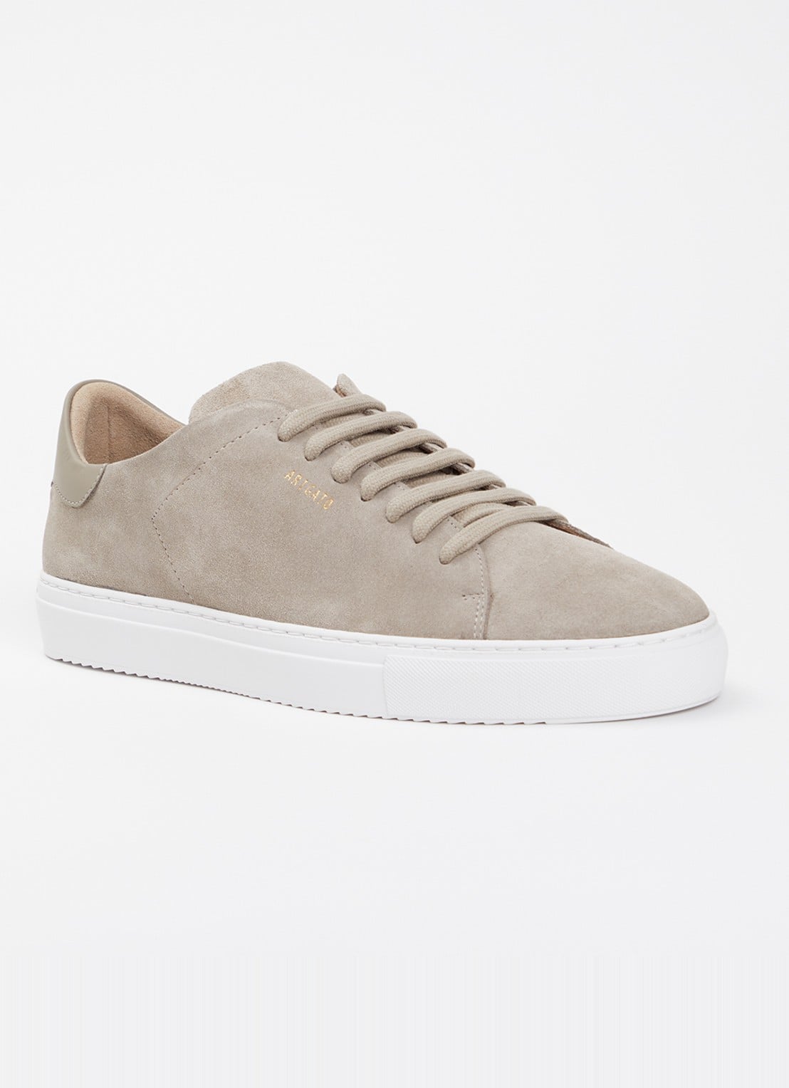 Axel Arigato Clean 90 sneaker van suède - voorkant 4 donkerbeige