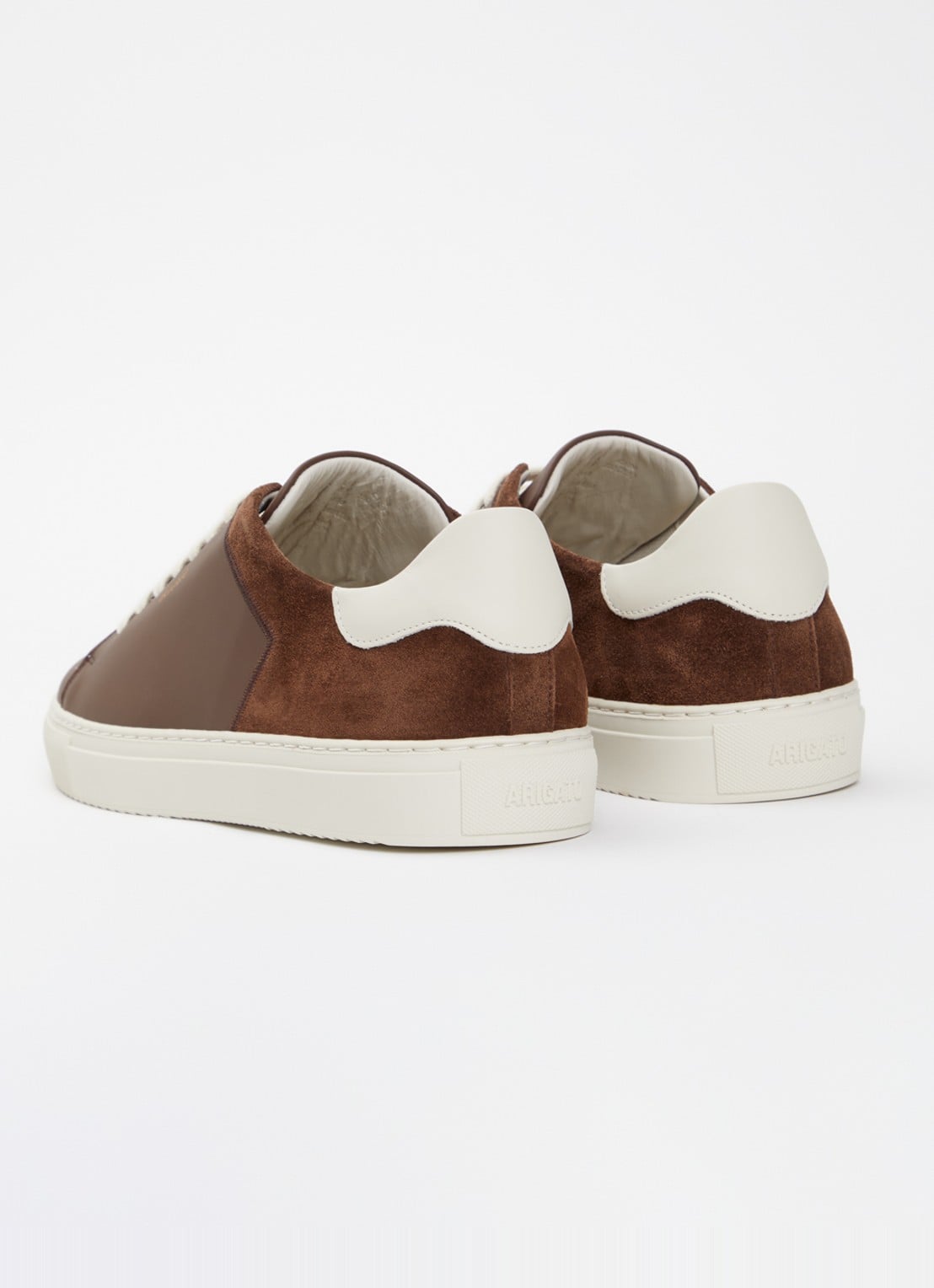 Axel Arigato Clean 90 Split sneaker van leer met details van suède - achterkant 2 hazelnootbruin