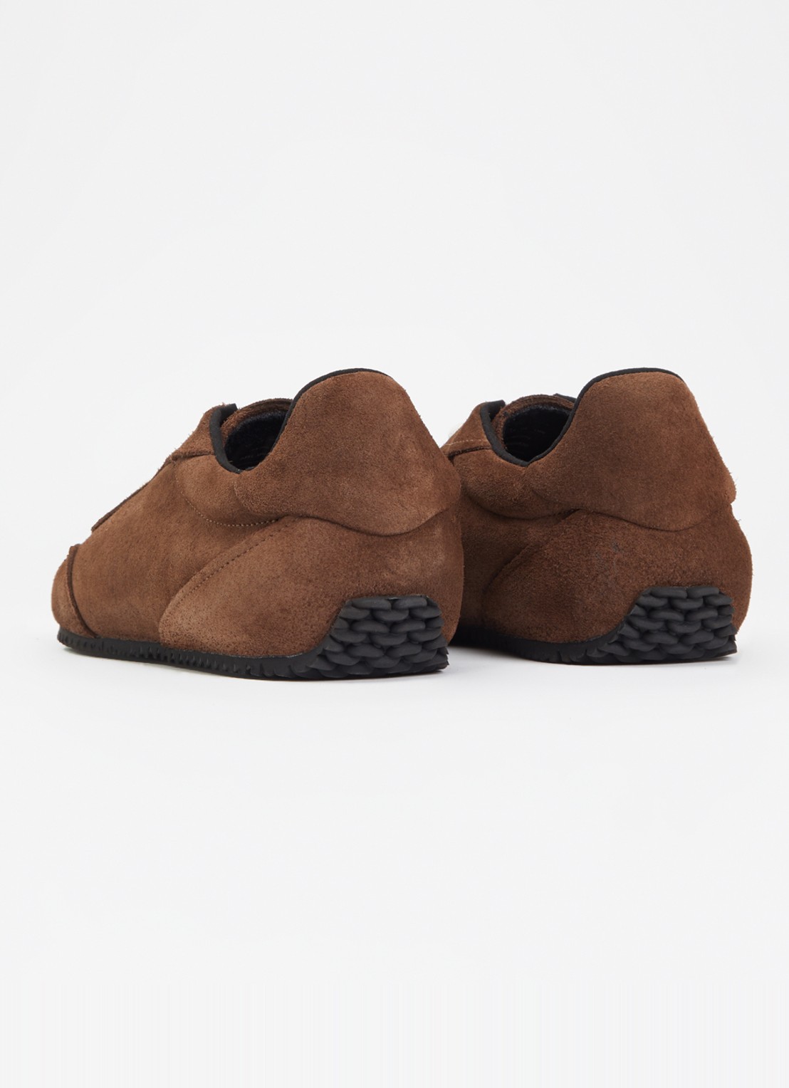 Axel Arigato Daze Runner sneaker van suède - achterkant 2 donkerbruin