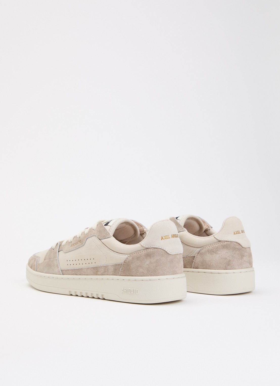 Axel Arigato Dice Lo sneaker van leer met details van suède - achterkant taupe