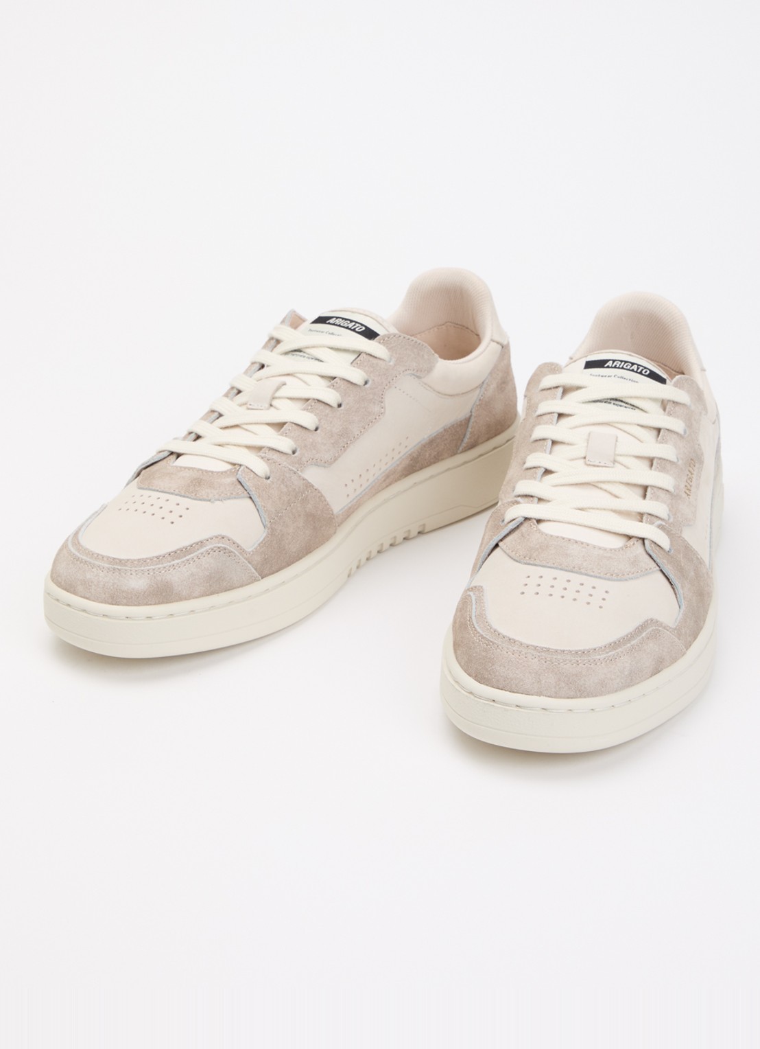 Axel Arigato Dice Lo sneaker van leer met details van suède - detail 2 taupe