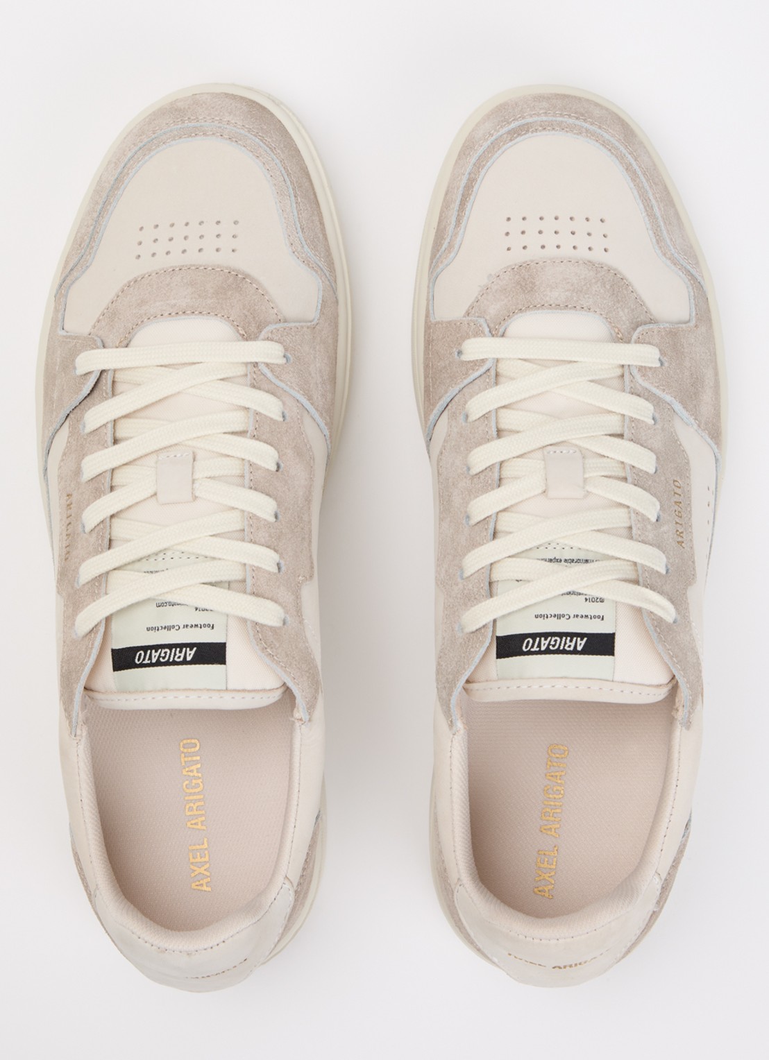 Axel Arigato Dice Lo sneaker van leer met details van suède - detail 3 taupe