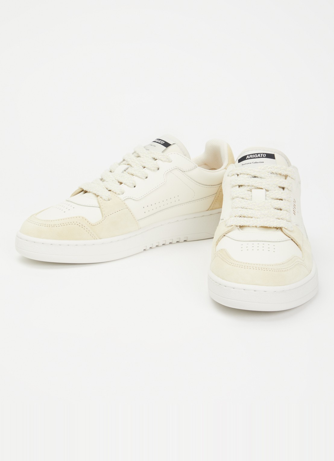 Axel Arigato Dice Lo sneaker van leer met suède details - detail 3 lichtgeel