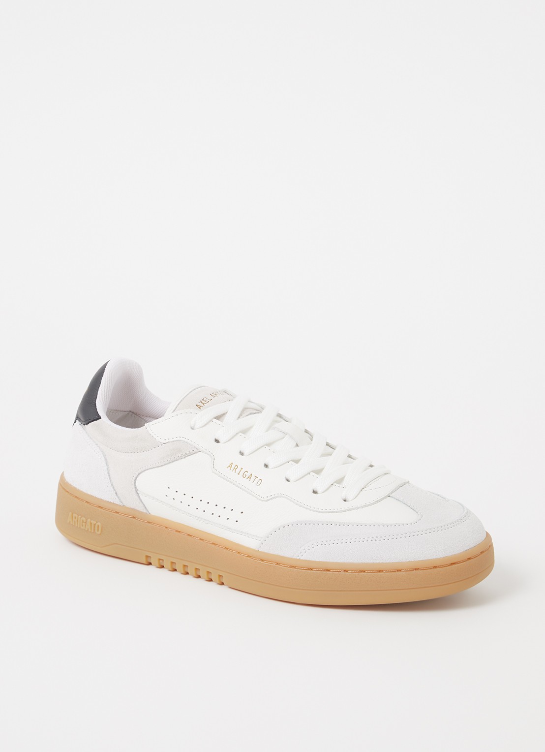 Axel Arigato Dice-T-Toe sneaker van leer met suède details - voorkant gebroken wit