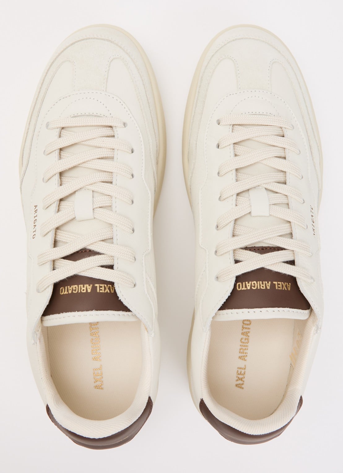 Axel Arigato Dice T-Toe sneaker van leer met suède details - detail 4 beige