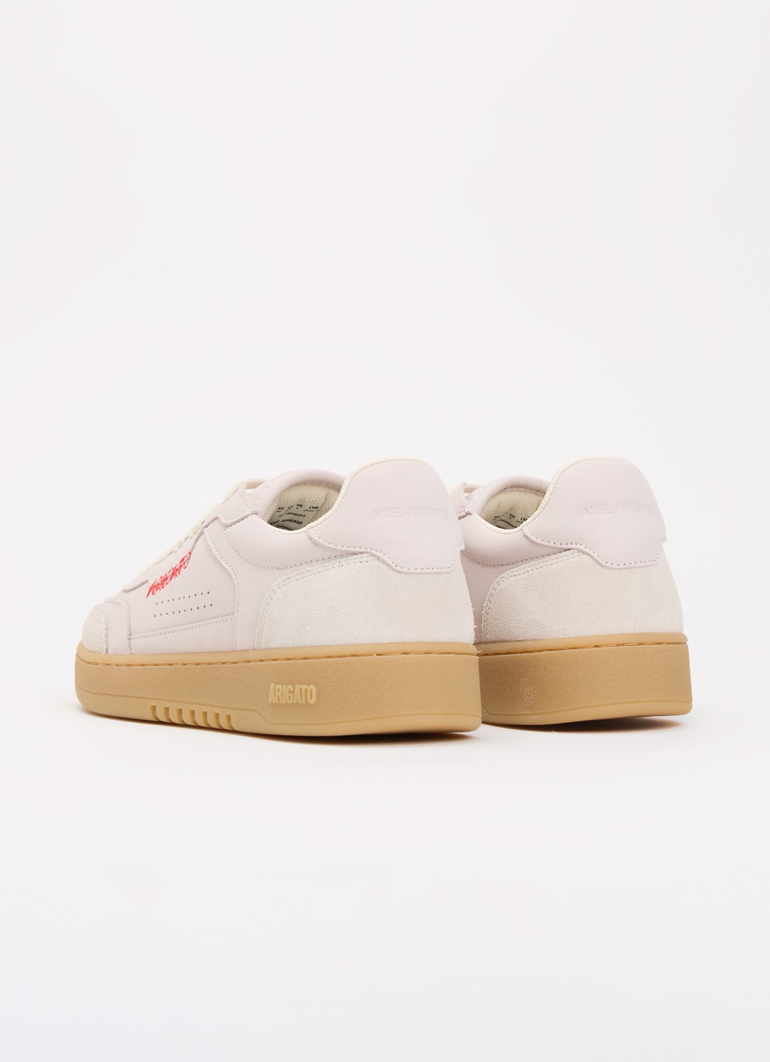 Axel Arigato Dice T-Toe sneaker van nubuck met details van suède  - achterkant 5 creme
