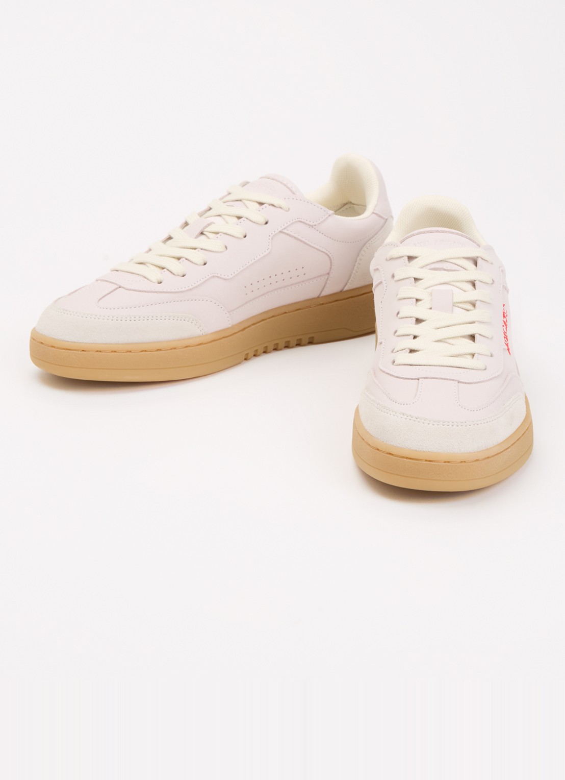 Axel Arigato Dice T-Toe sneaker van nubuck met details van suède  - detail creme