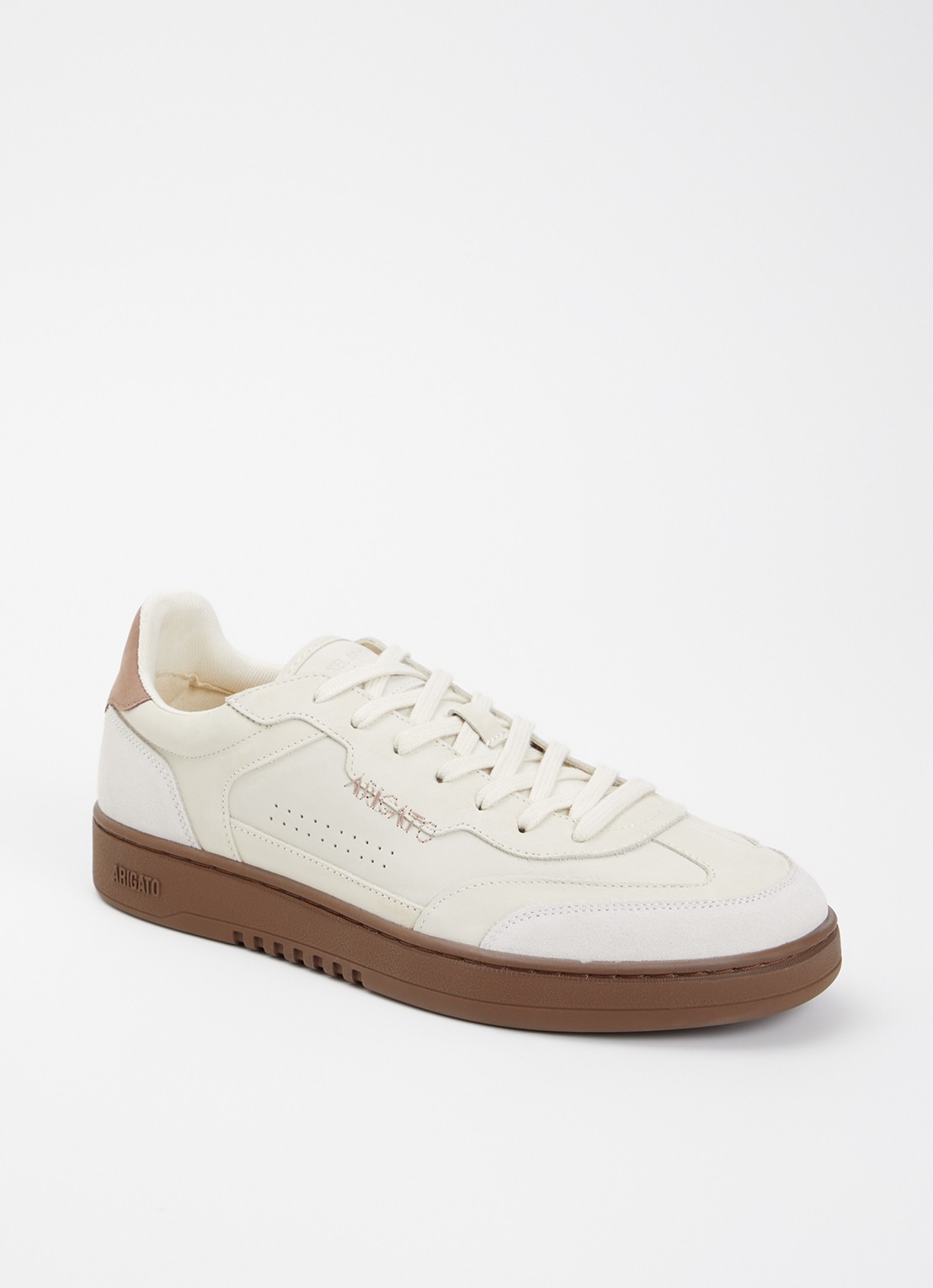 Axel Arigato Dice T-Toe sneaker van nubuck met suède details - voorkant 5 creme