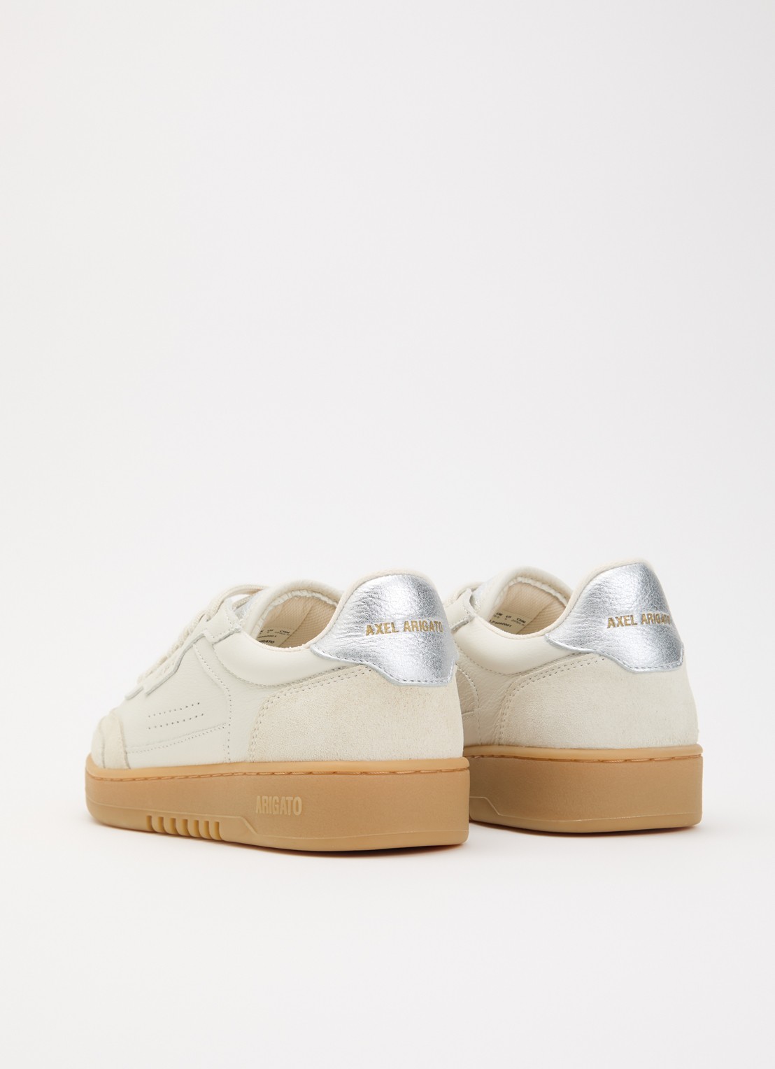 Axel Arigato Dice T-Toe sneaker van Nubuckleer met suéde details  - achterkant 4 gebroken wit