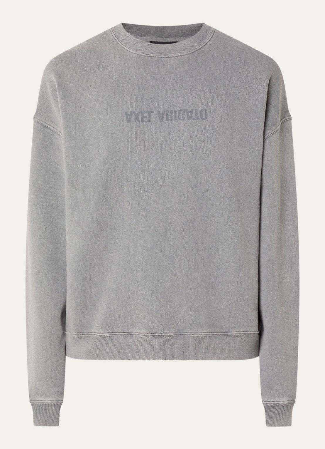 Axel Arigato Distort sweater met logo - voorkant 2 grijs