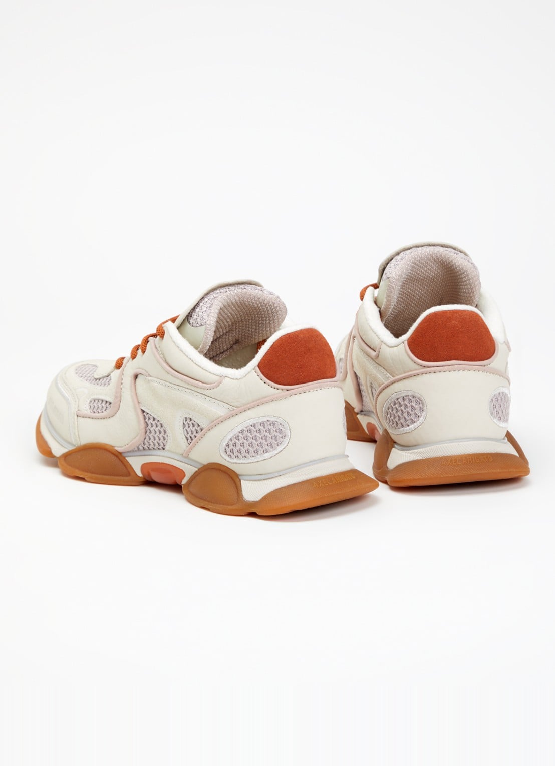 Axel Arigato Eris sneaker van leer met details van mesh en suède - achterkant 5 beige