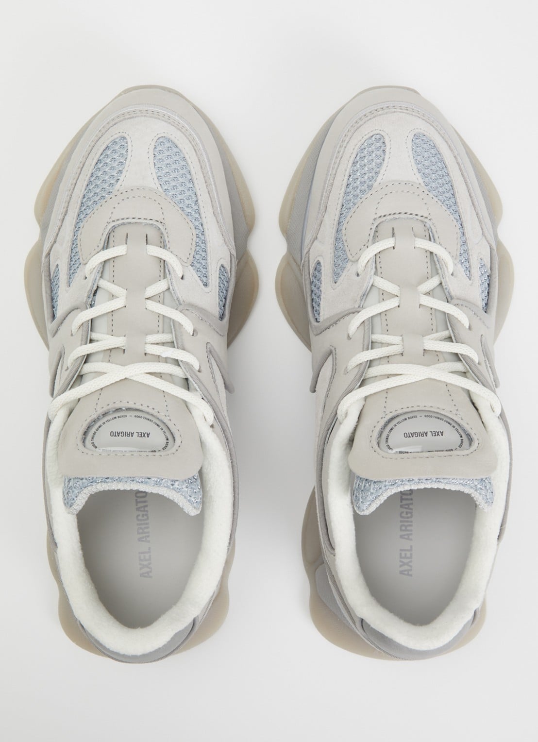 Axel Arigato Eris sneaker van leer met details van suède - detail 4 grijs
