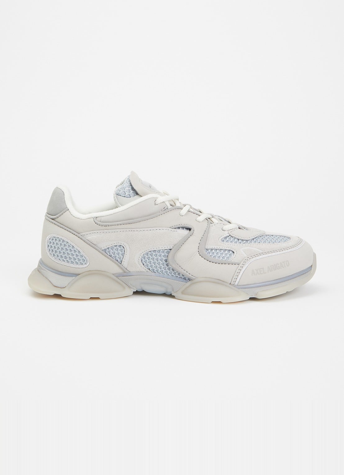 Axel Arigato Eris sneaker van leer met details van suède - voorkant grijs