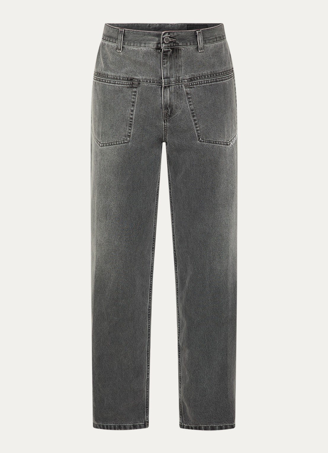 Axel Arigato Invert loose fit jeans met gekleurde wassing - voorkant 4 grijs