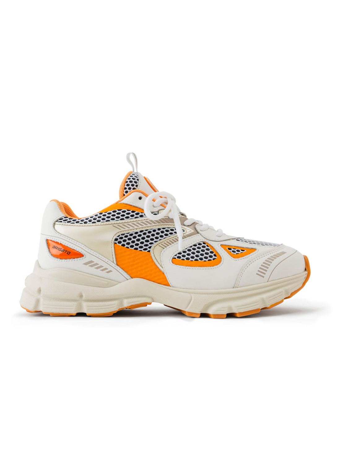 Axel Arigato Marathon Runner sneaker met kalfsleren details - voorkant oranje