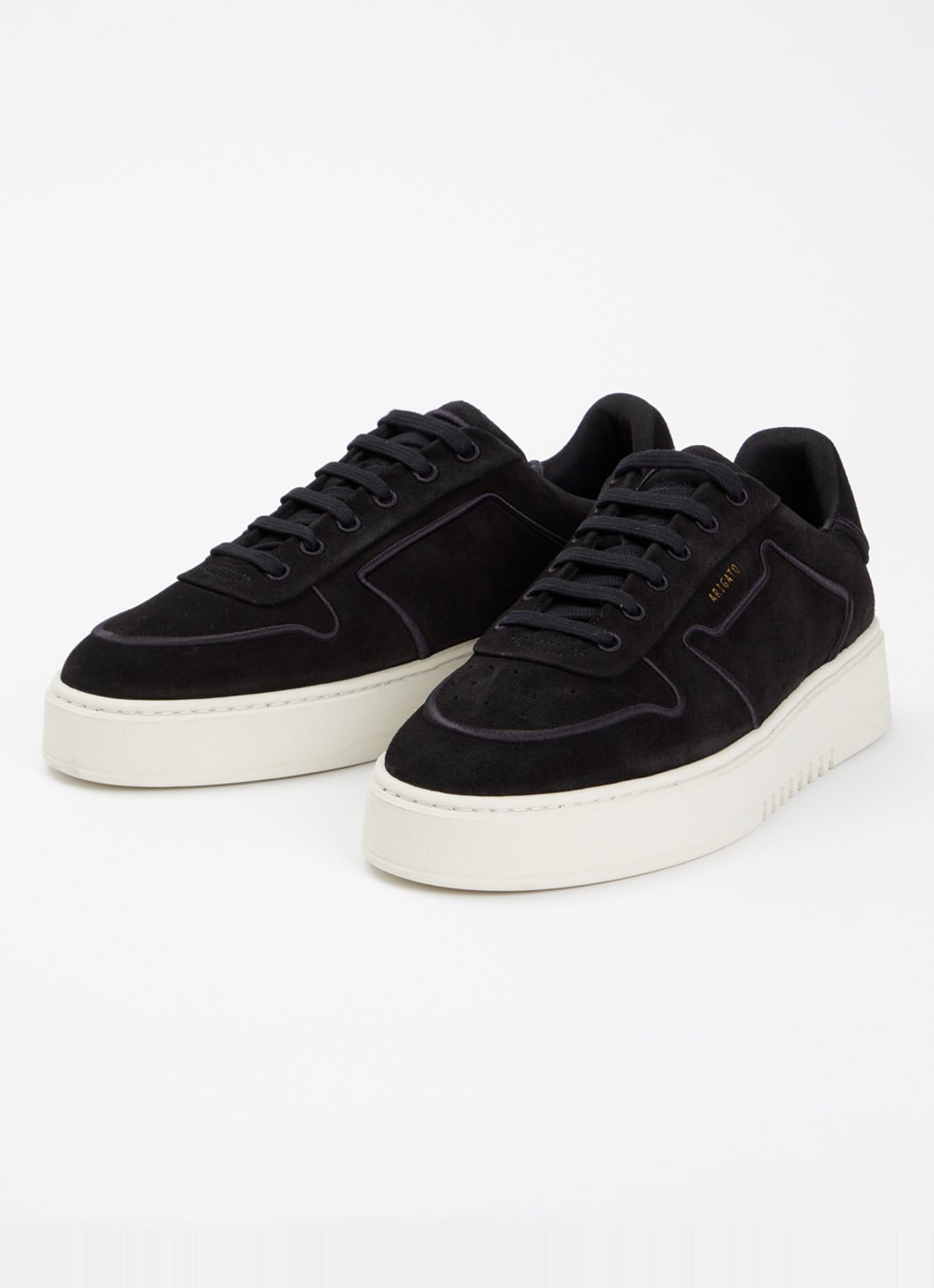 Axel Arigato Orbit sneaker van suède met borduring - detail 2 zwart