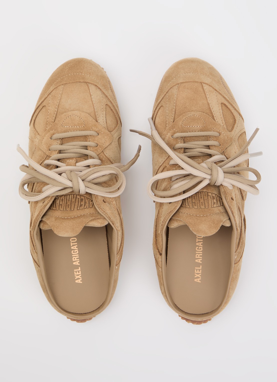 Axel Arigato Slow Mule sneakers van suède - detail 3 naturel
