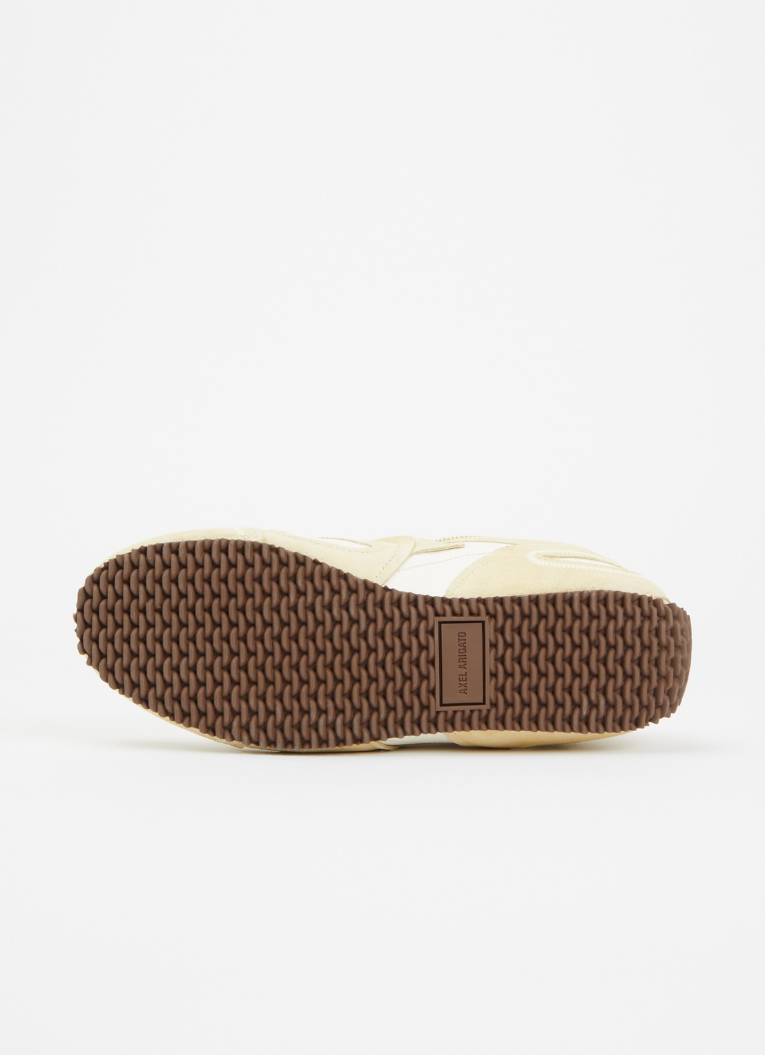 Axel Arigato Slow Runner sneaker met suède details - detail 3 lichtgeel