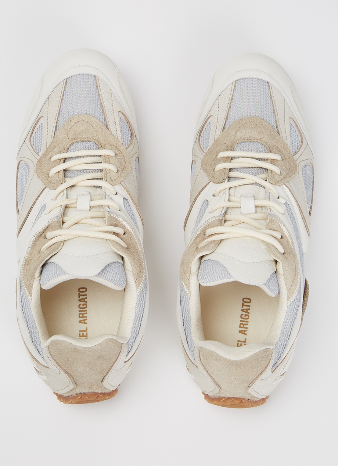 Axel Arigato Slow Runner sneaker met suède details - detail 2 gebroken wit