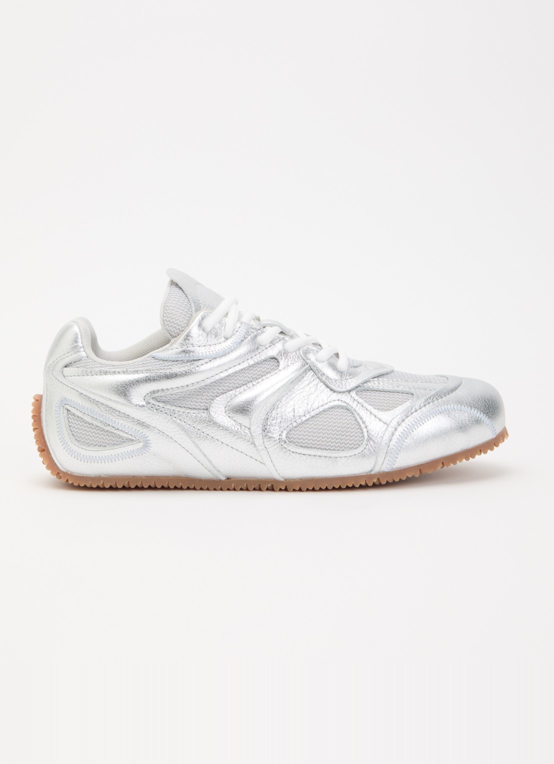 Axel Arigato Slow runner sneaker van leer met mesh details  - voorkant 5 zilver