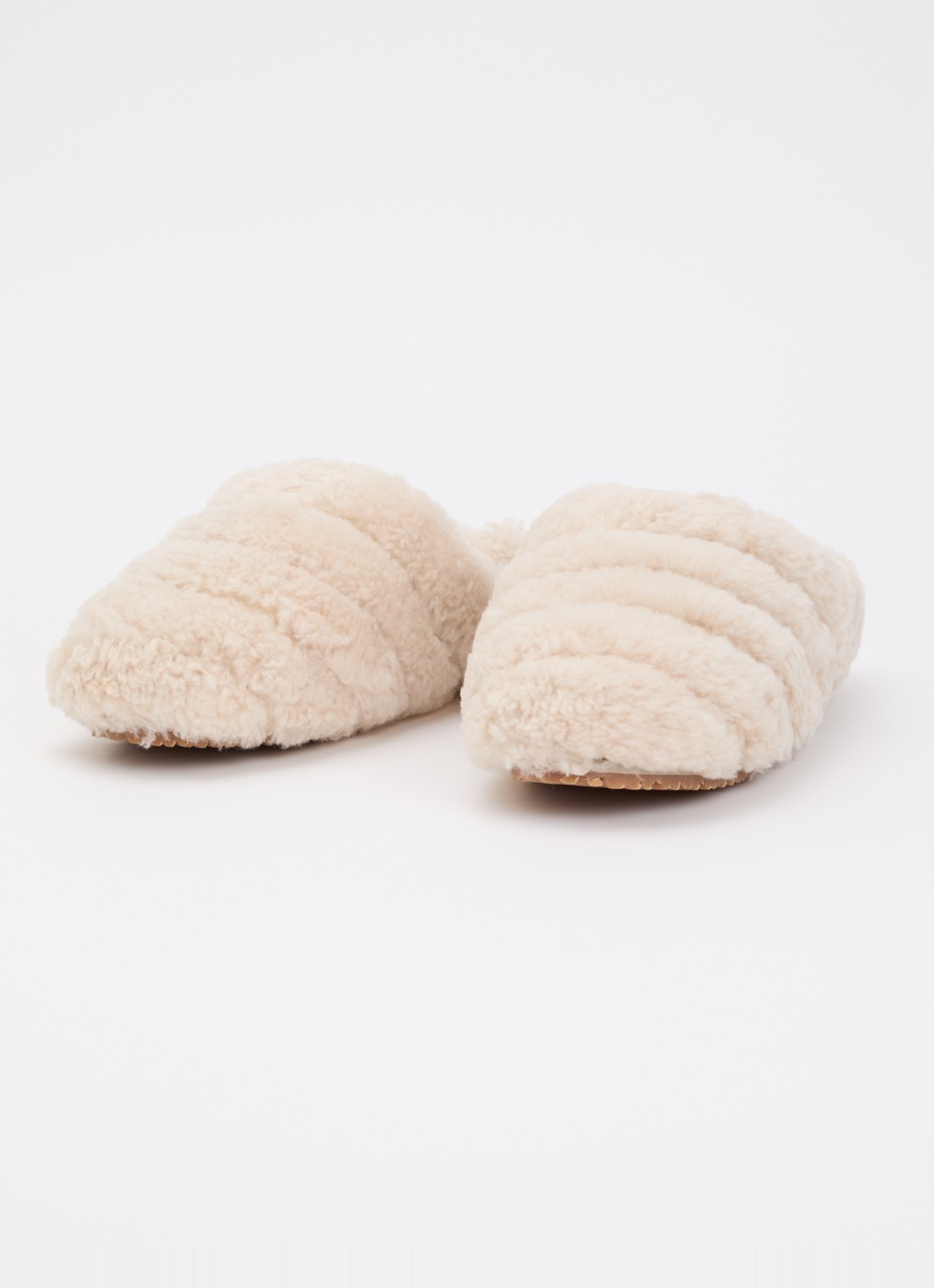 Axel Arigato Snail Shearling muiltje van teddy - detail 2 lichtbruin