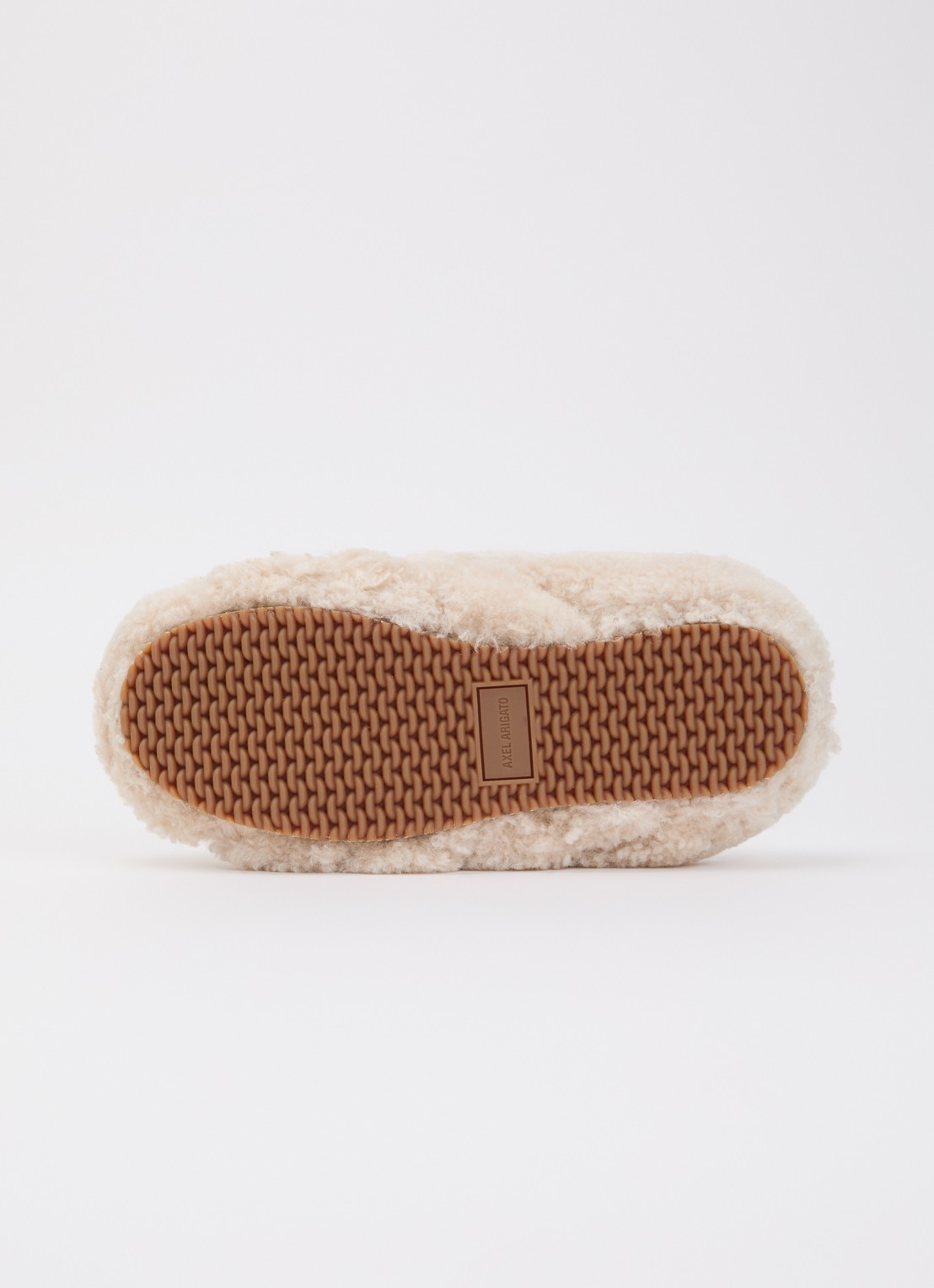 Axel Arigato Snail Shearling muiltje van teddy - detail 4 lichtbruin