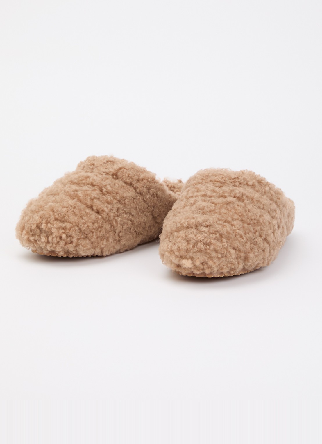 Axel Arigato Snail Shearling muiltje van teddy - detail 2 gebroken wit