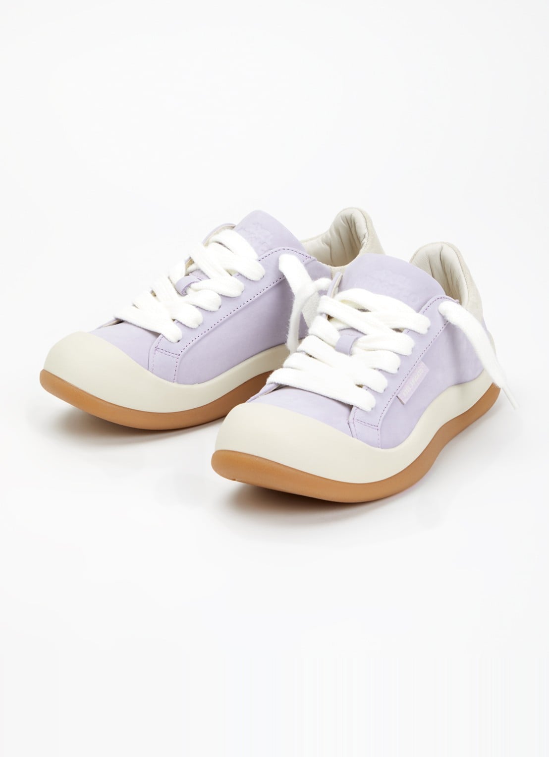 Axel Arigato Squish sneaker van nubuck met suède details - detail 2 lichtpaars